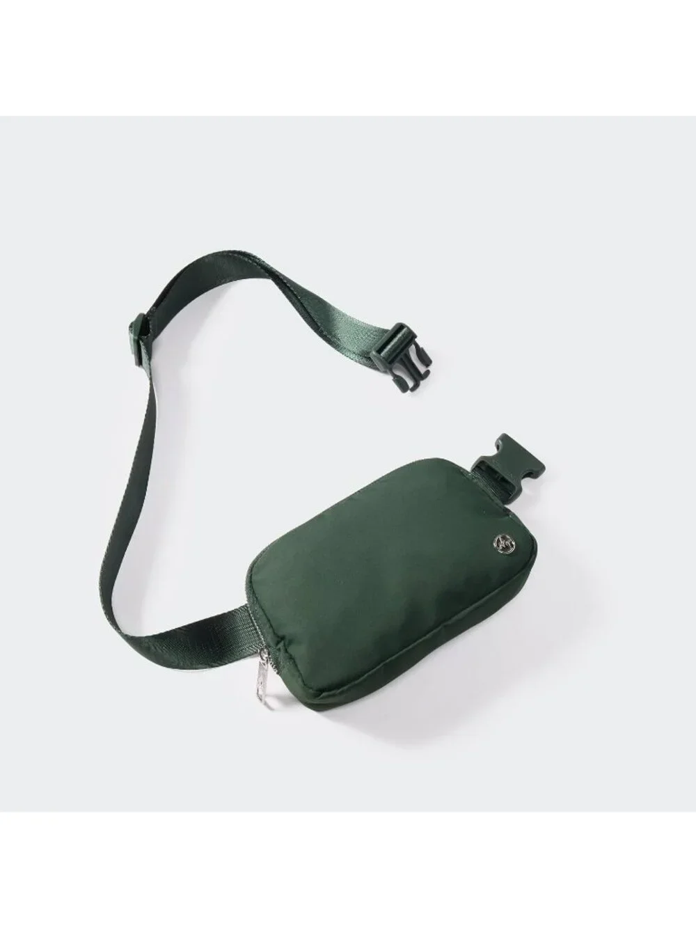 Men's Legacy Green Crossbody Belt Bag Wide Zipper Adjustable Strap 3-Pockets